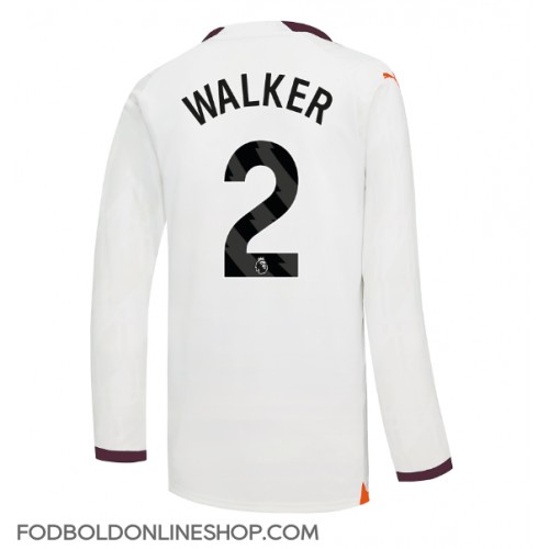 Manchester City Kyle Walker #2 Udebanetrøje 2023-24 Langærmet